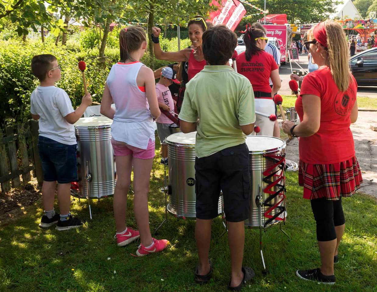 The Samba Sisters run a samba workshop