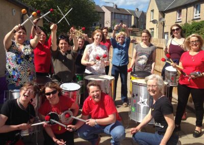 The Samba Sisters samba workshop in Hawick